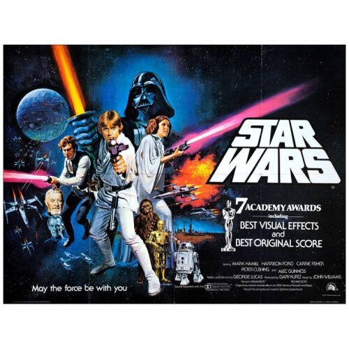 393. Full-Bleed British Quad (40" x 30"); Academy Awards Style; Very Fine+ Folded ### STAR WARS: A NEW HOPE (1977)