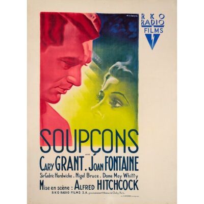 412. First Post-War Release French Grande (46" x 62"); Very Fine- on Linen ### SUSPICION (1946)