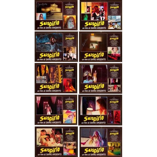 414. Key Cast and Crew-Autographed Italian Photobusta Set (10) (26.25" x 18.5") Signed by Dario Argento and 3 more! (See online catalog for photos of signing); Country-of-Origin; Fine+ Folded ### SUSPIRIA (1977)