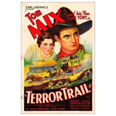 421. One Sheet (27" x 41"); Stone Lithograph; Very Fine- Folded ### TERROR TRAIL (1933)
