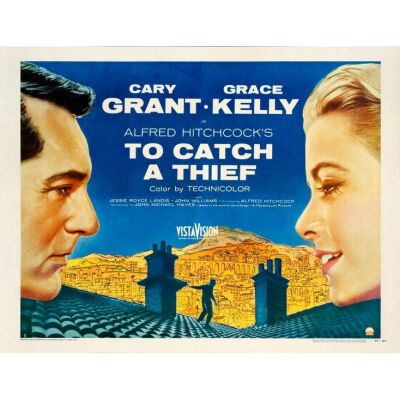 436. Half Sheet (22" x 28"); Style B; Very Fine- on Paper ### TO CATCH A THIEF (1955)