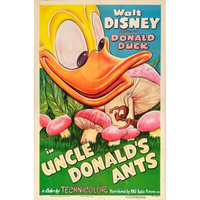 451. One Sheet (27" x 41"); Style A; Very Fine+ Folded ### UNCLE DONALD'S ANTS (1952)