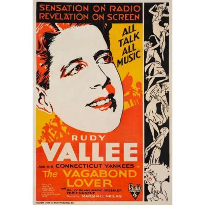 453. One Sheet (27" x 41"); Very Good- on Linen ### THE VAGABOND LOVER (1929)