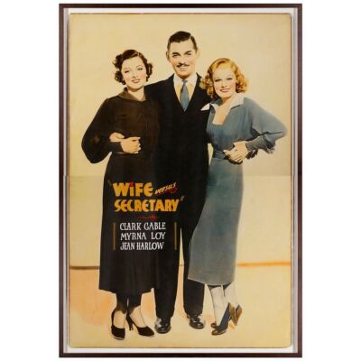 466. 40" x 60" Meloy Bros. Photo Gelatin Poster Framed; Very Fine ### WIFE VS. SECRETARY (1936)