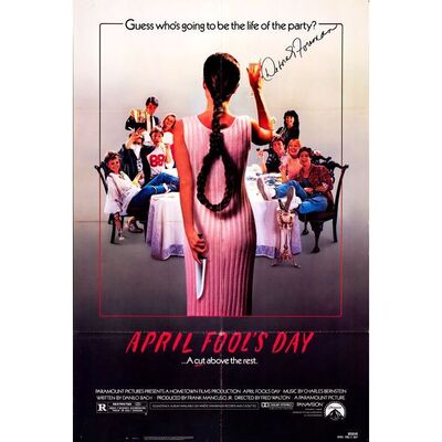 490. Cast-Autographed One Sheet (27" x 41") Signed by Deborah Foreman (JSA COA); Very Fine- Folded ### APRIL FOOL'S DAY (1986)