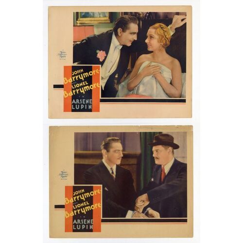 491. Lobby Cards (2) (11" x 14"); Fine+ ### ARSENE LUPIN (1932)