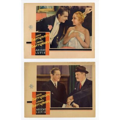 491. Lobby Cards (2) (11" x 14"); Fine+ ### ARSENE LUPIN (1932)