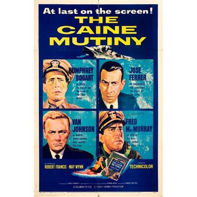 526. Cast-Autographed One Sheet (27" x 41") Signed by Fred MacMurray (JSA COA); Fine Folded ### THE CAINE MUTINY (1954)