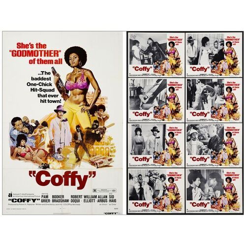 540. One Sheet and Lobby Card Set (8) (27" x 41", 11" x 14"); Very Fine Folded ### COFFY (1973)