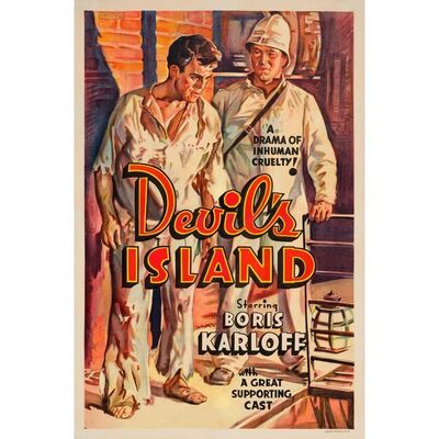 556. One Sheet (27" x 41"); Other Company Style; Fine+ on Linen ### DEVIL'S ISLAND (1938)