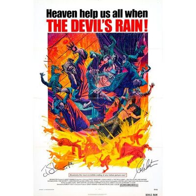 557. Key-Cast Autographed One Sheet (27" x 41") Signed by Tom Skerritt and William Shatner (JSA COA); Very Fine+ Folded ### THE DEVIL'S RAIN (1975)