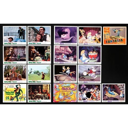 559. Lobby Cards (18) (11" x 14"); Fine+ ### DISNEY LOBBY CARDS LOT (R-1946, 1959, R-1974)
