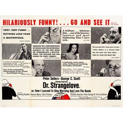 564. British Quad (40" x 30"); Country-of-Origin; Very Fine- Folded ### DR. STRANGELOVE OR: HOW I LEARNED TO STOP WORRYING AND LOVE THE BOMB (1964)