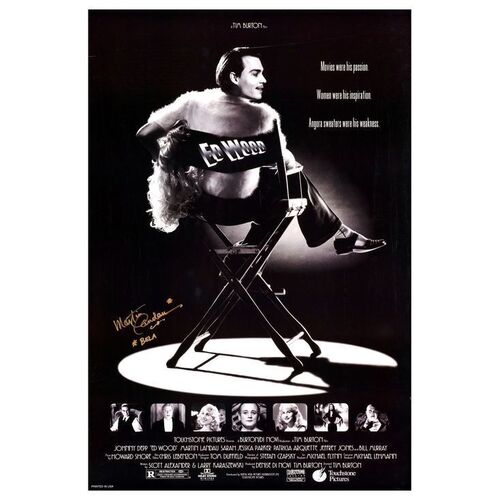 580. Cast-Autographed One Sheet (27" x 40") Signed by Martin Landau ("Bela") (JSA COA); Double-Sided; Very Fine Rolled ### ED WOOD (1994)