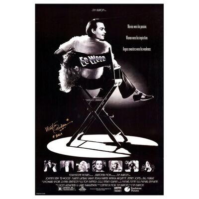 580. Cast-Autographed One Sheet (27" x 40") Signed by Martin Landau ("Bela") (JSA COA); Double-Sided; Very Fine Rolled ### ED WOOD (1994)