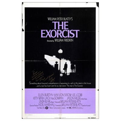 590. Cast-Autographed One Sheet (27" x 41") Signed by Linda Blair (JSA COA); Good Folded ### THE EXORCIST (1973)
