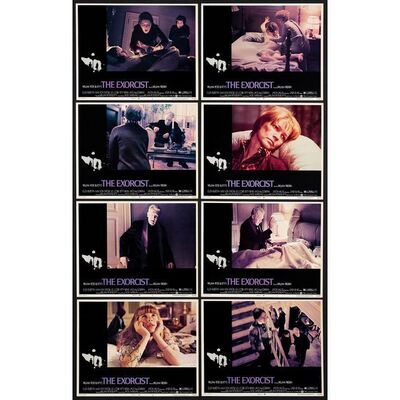 593. Cast-Autographed Lobby Card Set (8) (11" x 14") Signed by Linda Blair (card #8) (JSA COA); Very Fine+ ### THE EXORCIST (1973)