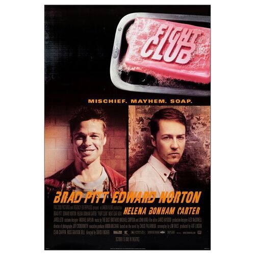 598. One Sheet (27" x 40"); Double-Sided; Fine+ Rolled ### FIGHT CLUB (1999)