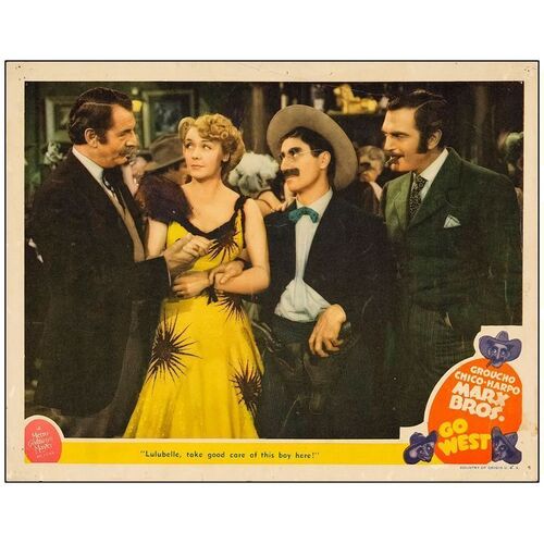 617. Lobby Card (11" x 14"); Very Good+ ### GO WEST (1940)