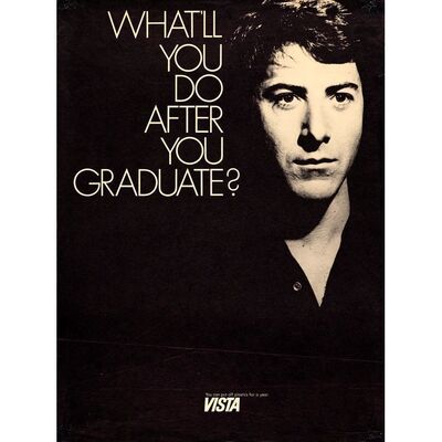 628. VISTA Promotional Tie-In Poster (18" x 24"); Very Fine- Rolled ### THE GRADUATE (1967)