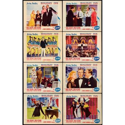 657. Lobby Card Set (8) (11" x 14"); Fine- ### HOLIDAY INN (1942)