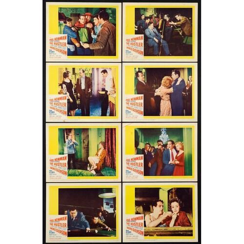 664. Lobby Card Set (8) (11" x 14"); Fine+ ### THE HUSTLER (1961)