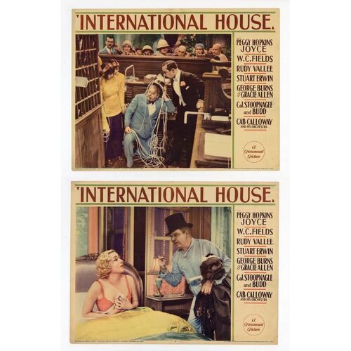 673. Lobby Cards (2) (11" x 14"); Very Fine- ### INTERNATIONAL HOUSE (1933)