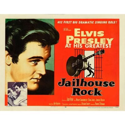 677. Half Sheet (22" x 28"); Style B; Fine on Paper ### JAILHOUSE ROCK (1957)