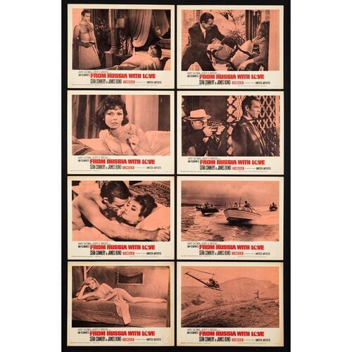 678. Lobby Card Set (8) (11" x 14"); Very Fine- ### JAMES BOND: FROM RUSSIA WITH LOVE (1963)