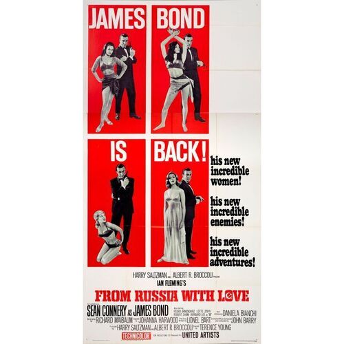 679. Three Sheet (41" x 79"); Style B; Very Fine+ Folded ### JAMES BOND: FROM RUSSIA WITH LOVE (1963)
