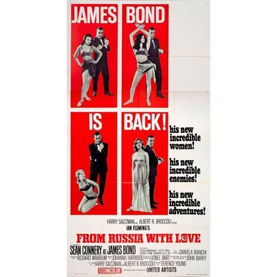 679. Three Sheet (41" x 79"); Style B; Very Fine+ Folded ### JAMES BOND: FROM RUSSIA WITH LOVE (1963)