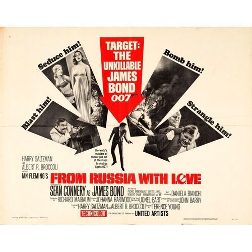 680. Half Sheet (22" x 28"); Very Fine Folded ### JAMES BOND: FROM RUSSIA WITH LOVE (1963)