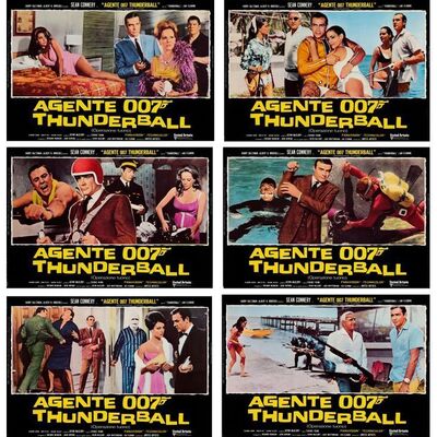 684. Italian Photobustas (6) (27" x 18"); Very Fine+ Rolled ### JAMES BOND: THUNDERBALL (R-1975)