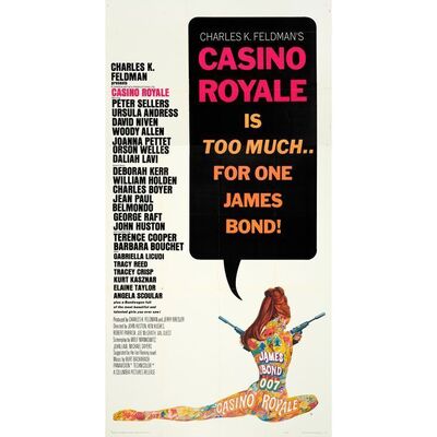 686. Three Sheet (41" x 81"); Very Fine+ Folded ### JAMES BOND: CASINO ROYALE (1967)
