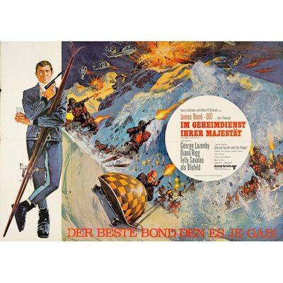 687. German A0 (46.5" x 32.5"); Very Fine Folded ### JAMES BOND: ON HER MAJESTY'S SECRET SERVICE (1969)