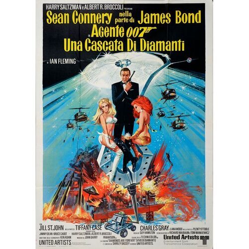 692. Italian Two Fogli (39" x 55"); Very Fine+ Folded ### JAMES BOND: DIAMONDS ARE FOREVER (1971)