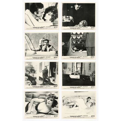 693. British B&W Front-of-House Set (8) (8" x 10"); Country-of-Origin; Very Fine+ ### JAMES BOND: DIAMONDS ARE FOREVER (1971)