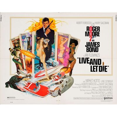 694. Half Sheet (22" x 28"); Western Hemisphere; Folded ### JAMES BOND: LIVE AND LET DIE (1973)