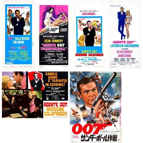 699. Italian Locandina (4), Italian Photobusta and Japanese B2 (13" x 27", 18" x 27", 20" x 28.5"); Fine+ Folded and Rolled ### JAMES BOND FRANCHISE (1964, R-1970s)
