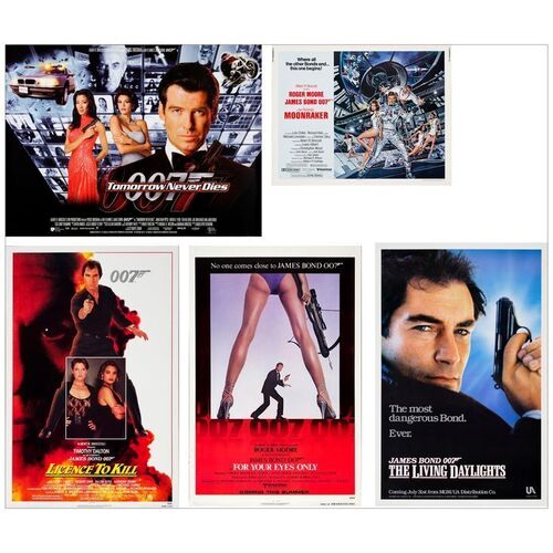 701. Various Formats (5) (22" x 28", 27" x 41", 40" x 30"); Very Fine- Rolled ### JAMES BOND FRANCHISE (1975 - 1997)