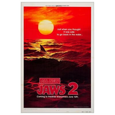 706. One Sheet (27" x 41"); Teaser Style B, Tri-Folded; Very Fine+ Folded ### JAWS 2 (1978)
