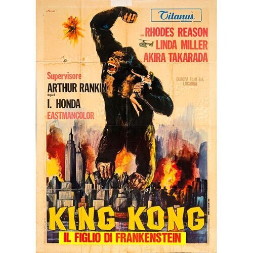 715. Italian Two Fogli (39" x 54.5"); Very Good+ Folded ### KING KONG ESCAPES (1968)