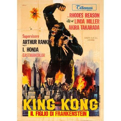 715. Italian Two Fogli (39" x 54.5"); Very Good+ Folded ### KING KONG ESCAPES (1968)