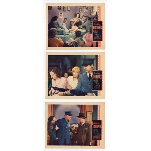 719. Lobby Cards (3) (11" x 14"); Very Fine+ ### LADIES THEY TALK ABOUT (1933)