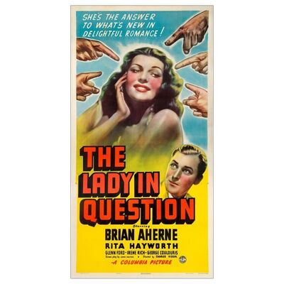 720. Three Sheet (41" x 80"); Very Fine+ on Linen ### THE LADY IN QUESTION (1940)