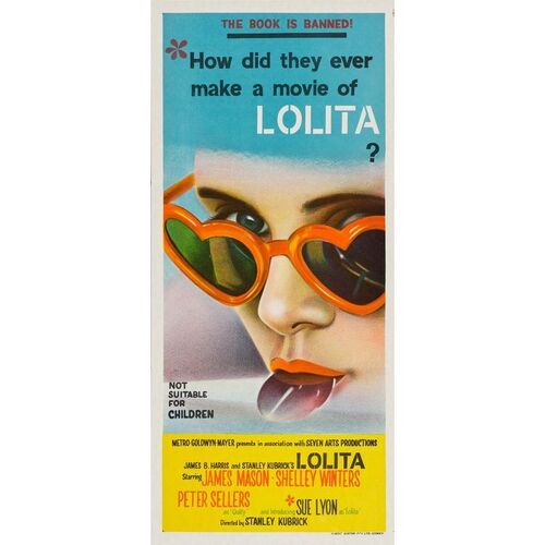 734. Australian Daybill (13.5" x 30"); Hand Lithograph; Very Fine+ Folded ### LOLITA (1962)