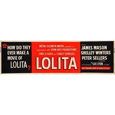 735. Paper Banner (82" x 24"); Very Good+ Rolled ### LOLITA (1962)