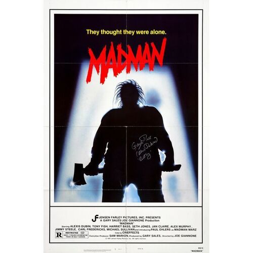 741. One Sheet (27" x 41") Signed by Gaylen Ross (JSA COA); Style B; Very Fine+ Folded ### MADMAN (1981)