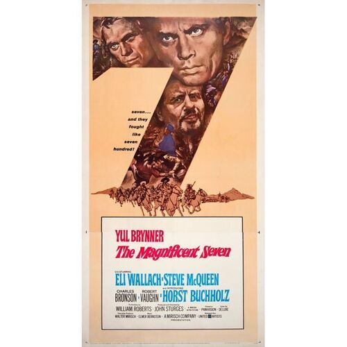 742. Three Sheet (41.5" x 79"); Very Fine- on Linen ### THE MAGNIFICENT SEVEN (1960)
