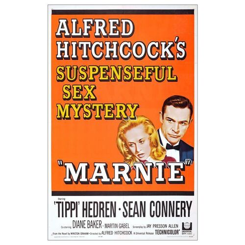 743. One Sheet (27" x 41"); Very Fine on Linen ### MARNIE (1964)